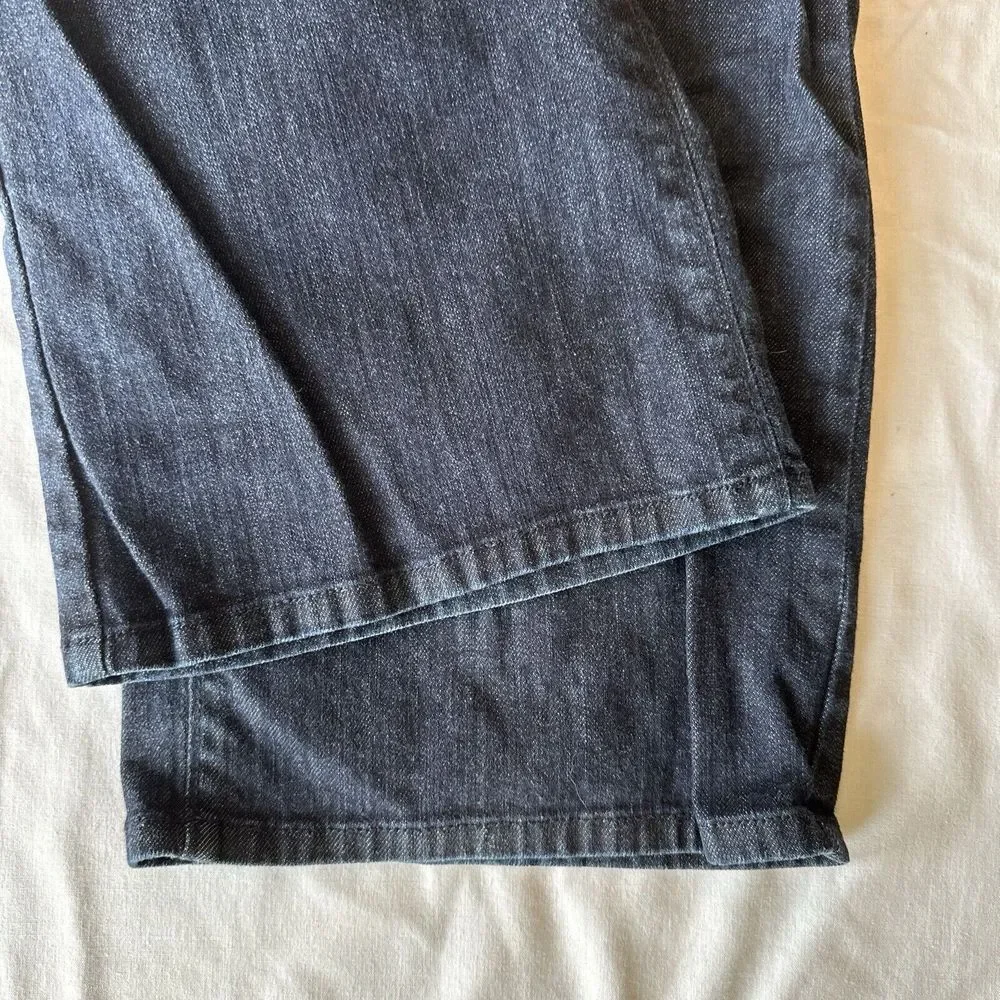 L.L. Bean Women's 14 Jeans Straight Fit Dark Wash Denim Flap‎ Pockets